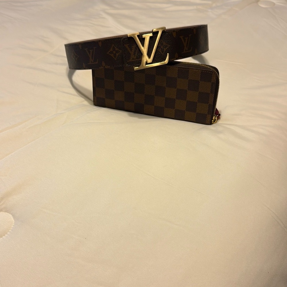 Louis Vuitton Brown Belt with Signature Monogram